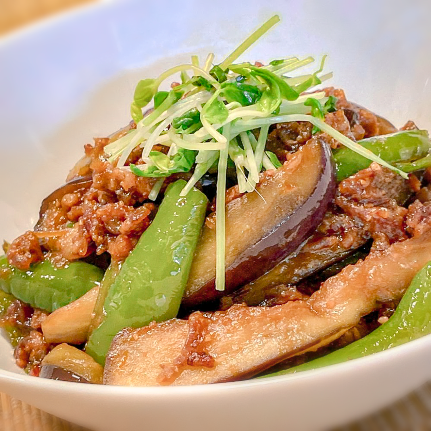 福耳とうがらしと茄子の肉味噌炒め | #ロリ子さんちのごはん 福耳とうがらしと茄子の肉味噌炒め | #ロリ子さんちのごはん